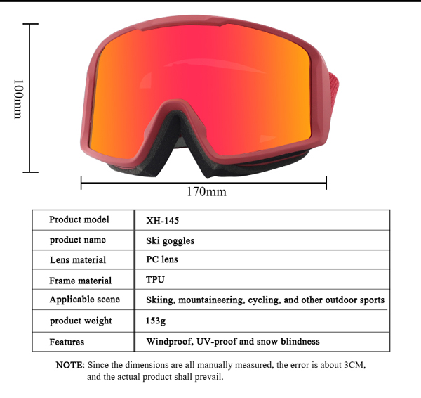 Fargerike topprangerte tilpasningsskibriller for snowboard - Bang Long