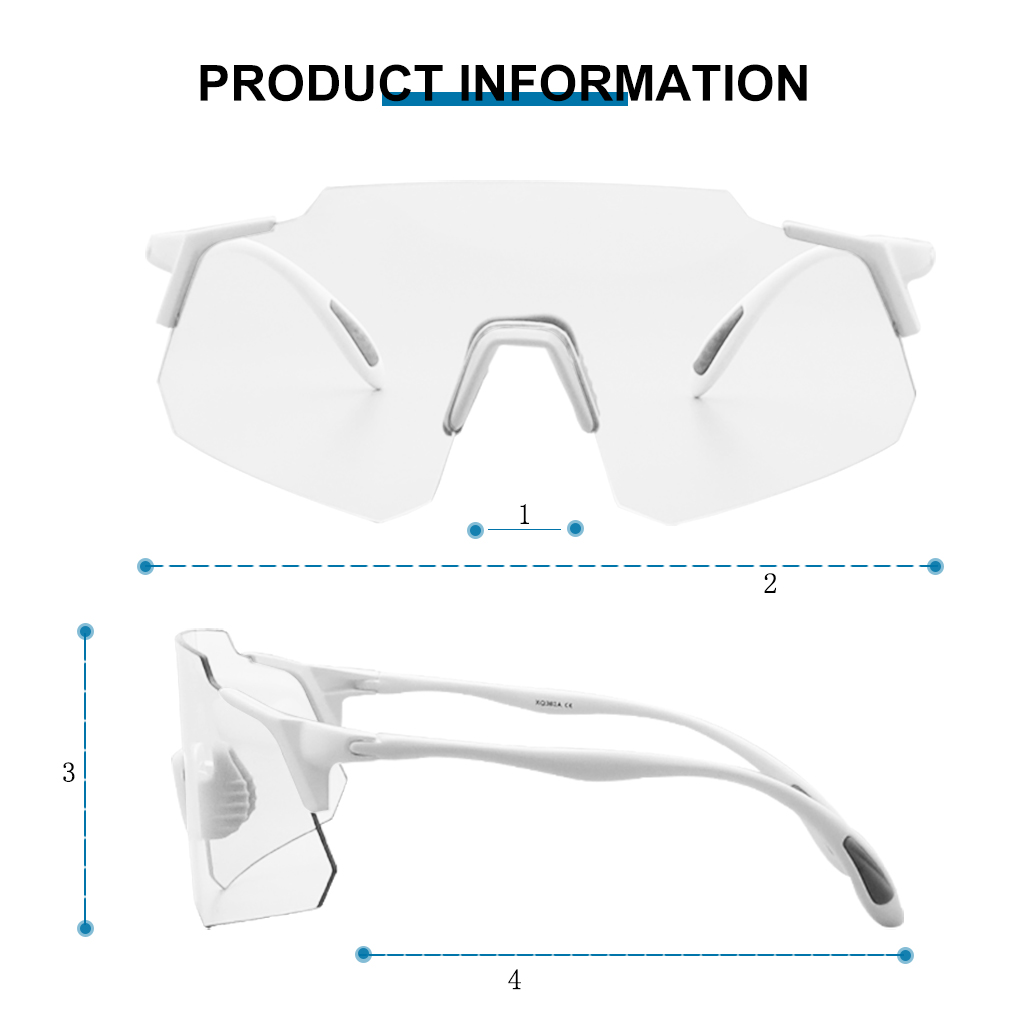 Photochromic Grey Lens UV400 for sykling Løping Sportssolbriller